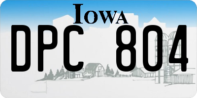 IA license plate DPC804