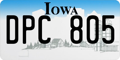 IA license plate DPC805