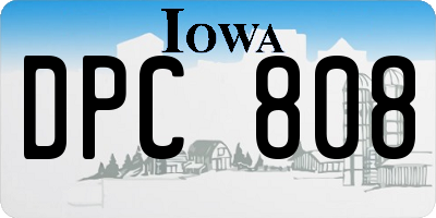IA license plate DPC808