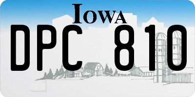 IA license plate DPC810