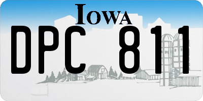 IA license plate DPC811