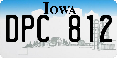 IA license plate DPC812
