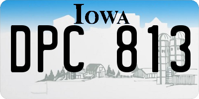 IA license plate DPC813