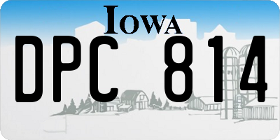 IA license plate DPC814