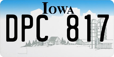 IA license plate DPC817