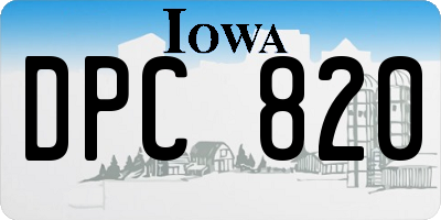 IA license plate DPC820