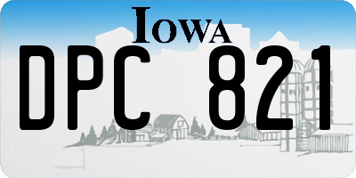 IA license plate DPC821