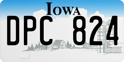IA license plate DPC824