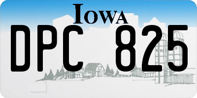 IA license plate DPC825