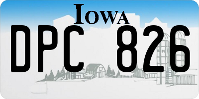 IA license plate DPC826