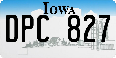 IA license plate DPC827