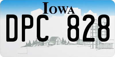 IA license plate DPC828