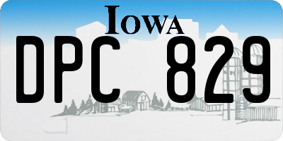 IA license plate DPC829