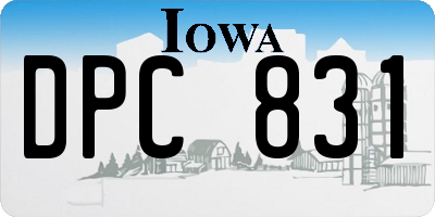 IA license plate DPC831