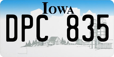IA license plate DPC835