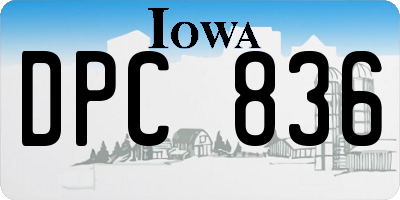 IA license plate DPC836