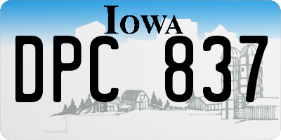 IA license plate DPC837