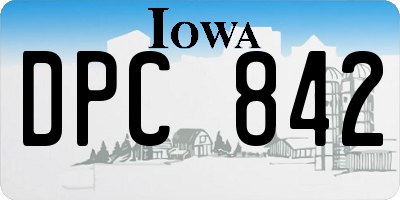 IA license plate DPC842