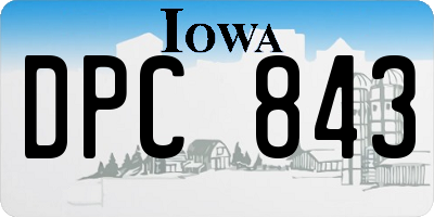 IA license plate DPC843