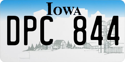 IA license plate DPC844