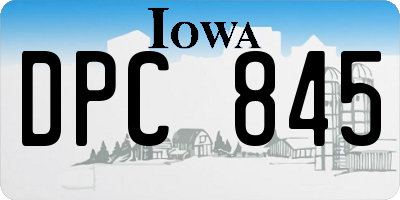 IA license plate DPC845