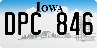 IA license plate DPC846