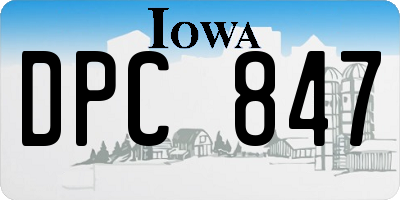 IA license plate DPC847