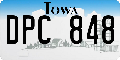 IA license plate DPC848
