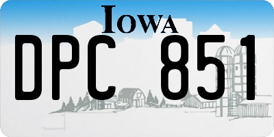IA license plate DPC851
