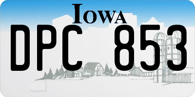 IA license plate DPC853