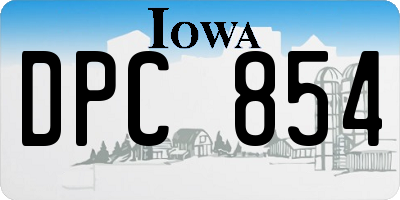 IA license plate DPC854