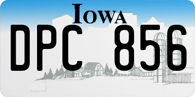 IA license plate DPC856