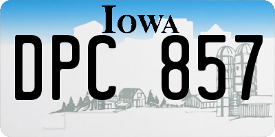 IA license plate DPC857
