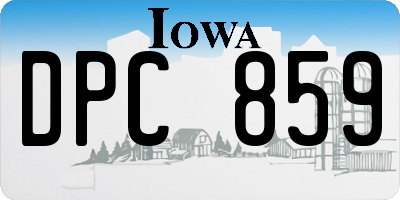 IA license plate DPC859