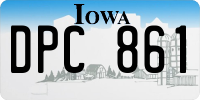 IA license plate DPC861