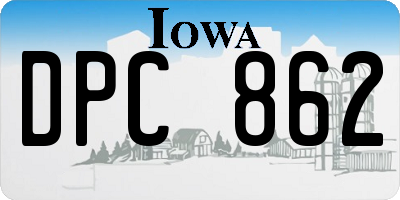 IA license plate DPC862
