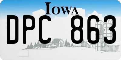 IA license plate DPC863