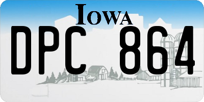 IA license plate DPC864