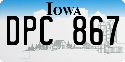 IA license plate DPC867