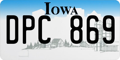 IA license plate DPC869