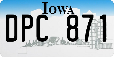 IA license plate DPC871
