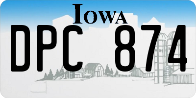 IA license plate DPC874