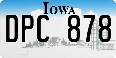 IA license plate DPC878