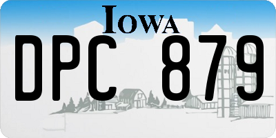 IA license plate DPC879