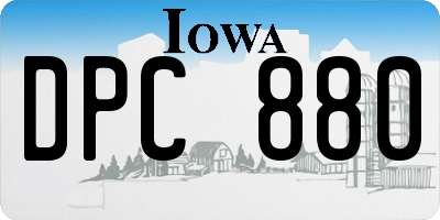 IA license plate DPC880
