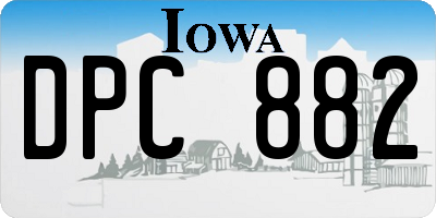 IA license plate DPC882