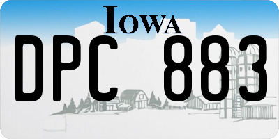 IA license plate DPC883