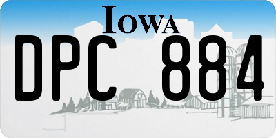 IA license plate DPC884