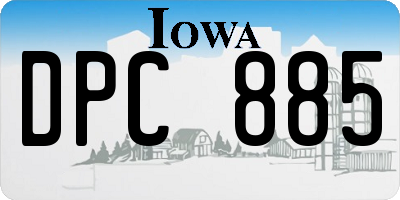 IA license plate DPC885