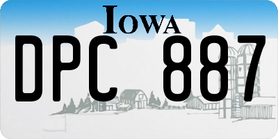IA license plate DPC887